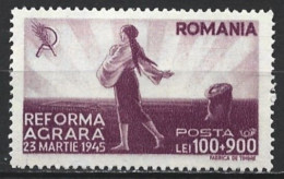 Romania 1946. Scott #B327 (MH) Sower - Unused Stamps