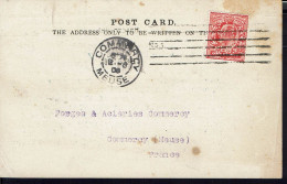 G-Bretagne. John Needham & Sons Manchester. Affr. One Penny Perforé J. N.& S. Sur Carte Postale 8-8-1906 Pour Commercy. - Storia Postale