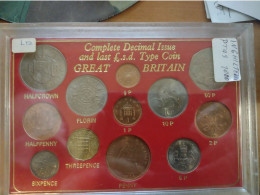 Regno Unito - Complete Decimal Issue And Last £ S.d. Type Coin - In Cofanetto - Mint Sets & Proof Sets