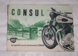 LIVRET PUB PUBLICITAIRE MOTO NSU CONSUL I 350 CC ET CONSUL II 500 CC, MOTOCYCLETTE, MOTOS, - Motorräder