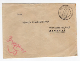 6.2.1945. YUGOSLAVIA,SERBIA,MITROVICA CANCELLATION,COVER SENT TO BELGRADE,MANUSCRIPT CENSOR - Covers & Documents