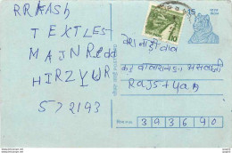 Inde India Entier Postal Stationary Tigre - Covers & Documents