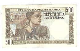 *serbia 500 Dinara 1941   27a Alexander I - Serbia