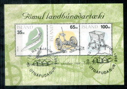 ISLAND Block 22, Bl.22 FD Canc. - Landwirtschaftliche Geräte, Agricultural, Agricoles - ICELAND / ISLANDE - Blocs-feuillets