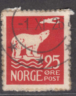 Norway 1925 Polar Bear Mi#115 Used - Gebruikt