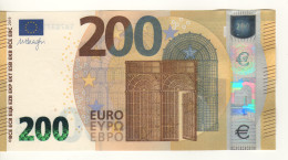 200 EURO    ITALY    Firma DRAGHI   S 005 G5   SA7037540789  /  FDS - UNC - 200 Euro