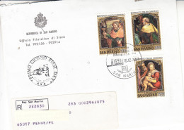 SAN MARINO  1981 -  Sassone  1085/7 - Dipinti - Natale - Lettres & Documents