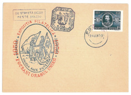 COV 58 - 1562 FOCSANI, Orasul Unirii, Romania - Cover - Used - 1959 - Covers & Documents