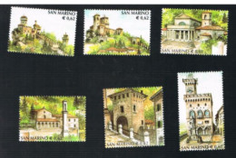SAN MARINO - UN 1881.1886 - 2002 SERIE TURISTICA  (COMPLET SET OF 6 STAMPS, BY BF)   - MINT ** - Unused Stamps