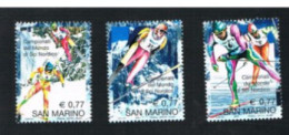 SAN MARINO - UN 1905.1907 - 2003 MONDIALI SCI NORDICO, VAL DI FIEMME  (COMPLET SET OF 3, BY BF)   - MINT ** - Unused Stamps