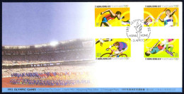 Hong Kong Sc# 624-627 FDC Combination 1992 4.2 Olympics - Covers & Documents