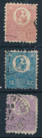 O 1871 Kőnyomat 5kr, 10kr és 25kr (~80.000) (25kr Rövid Fogak / Short Perfs.) - Other & Unclassified