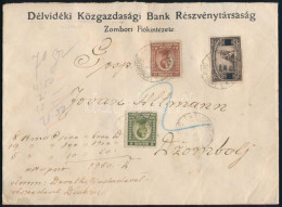 ~1920 Délvidéki Közgazdasági Bank Részvénytársaság Zombori Fiókintézete Levél Jugoszláv Bélyegekkel Bérmentesítve "SOMBO - Sonstige & Ohne Zuordnung