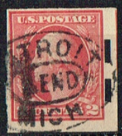 FLO 303 - ETATS-UNIS N° 200A Obl. Non Dentelé Avec 2 Perforations Dans La Marge Droite Washington - Varietà, Errori & Curiosità