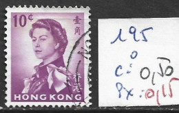 HONG KONG 195 Oblitéré Côte 0.50 € - Usados