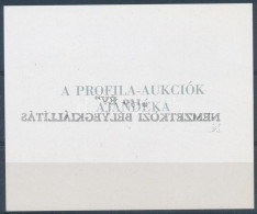 ** 1998/A3a "150 ÉV" Nemzetközi Bélyegkiállítás Emlékív Fekete Felülnyomással, A Felülnyomás Gépszínátnyomatával, Hátold - Sonstige & Ohne Zuordnung