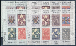 ** 2000/E12 Trianon - Cserkész Erdélyi Kiadású 4 Db-os De Luxe Emlékív Garnitúra / Souvenir Sheet Collection Of 4 - Sonstige & Ohne Zuordnung