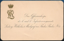 1916 Das Offizierskorps Des K. Und K. Infanterieregiments Ludwig Wilhelm I. Markgraf Von Baden-Baden No. 23. / A Cs. és  - Sonstige & Ohne Zuordnung