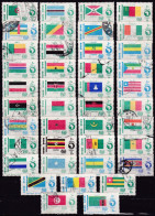 EG137 – EGYPTE – EGYPT – 1969 – AFRICAN FLAGS FULL SET – MI 913/53 USED 28 € - Used Stamps