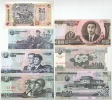 Észak-Korea 1947. 10W Vízjel Nélkül, Modern Reprint + 1992. 100W + 1998. 5W + 2002. 5W + 2002. 10W MINTA "0000000" + 200 - Non Classés