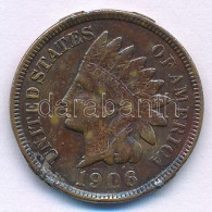 Amerikai Egyesült Államok 1906. 1c Bronz "Indián Fej" T:VF Foglalat Nyomok A Peremen USA 1906. 1 Cent Bronze "Indian Hea - Ohne Zuordnung