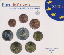 Németország 2005A 1c-2E (8xklf) Forgalmi Szett Műanyag Tokban T:UNC Germany 2005A 1 Cent - 2 Euro (8xdiff) Coin Set In P - Ohne Zuordnung