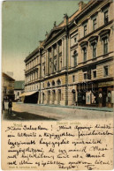 T2 1902 Arad, Nemzeti Színház, Rettinger Antal, Sugár József és úri Ruhakészítési Műterem üzlete / Theatre, Street, Shop - Ohne Zuordnung