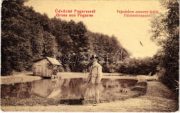 T2/T3 1911 Fogaras, Fagaras; Fejedelem Asszony Kútja. Thierfeld Dávid Kiadása 764. / Fürstenbrunnen / Well, Spring Sourc - Non Classés