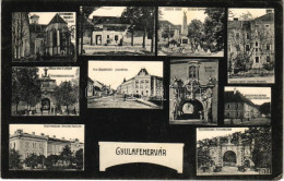 T2/T3 1910 Gyulafehérvár, Karlsburg, Alba Iulia;Cs. és Kir. Gyalogsági Laktanya, Custozza Szobor, Lozenau Emlékmű, Károl - Unclassified