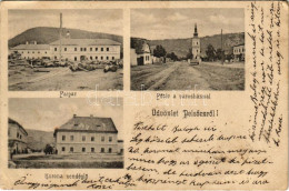 * T3 1904 Pelsőc, Pelsőcz, Pelsücz, Plesivec (Gömör); Korona Szálloda és Vendéglő, Faipar, Fő Tér A Városházzal / Hotel  - Non Classés