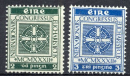 Ireland Sc# 85-86 MH (a) 1932 Cross Of Cong & Chalice - Unused Stamps