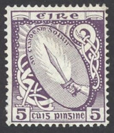 Ireland Sc# 72 MH (a) 1922-1923 5p Sword Of Light - Unused Stamps
