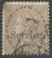 India Sc# O7 Used 1866 1a Queen Victoria Official - Dienstzegels