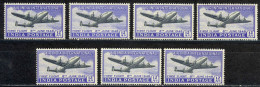 India Sc# C7 MNH Lot/7 1948 Air Post - Luchtpost