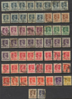 India Sc# O105-O112 (Assorted) Used Lot/58 1939-1943 KGVI Officials - Dienstzegels