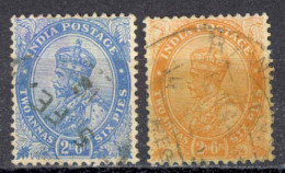 India Sc# 99-100 Used 1913-1926 King George V  - 1911-35 King George V