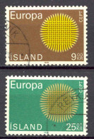 Iceland Sc# 420-421 Used 1970 Europa - Nuovi