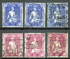 Ireland Sc# 131-132 Used Lot/3 1945 Sower - Used Stamps