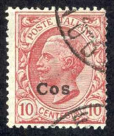 Italy Agean Is.-Coo Sc# 3 Used 1912-1922 10c Overprint Definitives - Egeo (Coo)