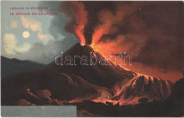 ** T2/T3 Napoli, Naples; Vesuvio In Eruzione / Mount Vesuvius In Eruption, Raphael Tuck Et Fils Série 200. Litho (fa) - Non Classés