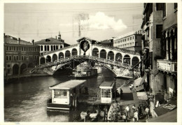T2 1950 Venezia, Venice; Ponte Rialto / Bridge (15,1 Cm X 10,4 Cm) - Non Classés