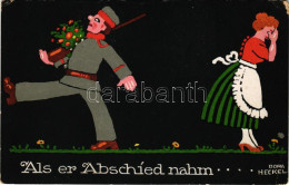 ** T2/T3 Als Er Abschied Nahm... / WWI German Military Art Postcard, Couple's Farewell. Wenau-Postkarte No. 748. S: Dora - Non Classificati