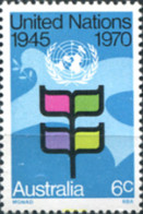 161220 MNH AUSTRALIA 1970 25 ANIVERSARIO DE LA ONU - Ongebruikt