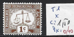 HONG KONG TAXE 1 * Côte 1.50 € - Timbres-taxe