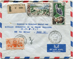 A. O. F. LETTRE RECOMMANDEE PAR AVION DEPART SASSANDRA 26-7-1958 COTE D'IVOIRE POUR LA FRANCE - Covers & Documents