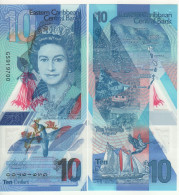 EAST CARIBBEAN New  $ 10   Polimer  2019  PW57   (Queen Elizabeth II -  Admiralty Bay At Back)   UNC - East Carribeans