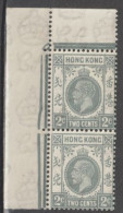 HONG KONG (CHINA) - 1937 - YVERT N°136 ** MNH En PAIRE BORD DE FEUILLE  - COTE = 50++ EUR - Neufs