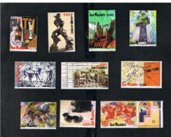 -  SAN MARINO - UN 2216.2225   2009   FUTURISMO  ( COMPLET SET OF 10 STAMPS, 1 WITH LABEL - BY  BF) - MINT** - Ongebruikt