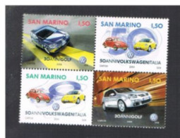 SAN MARINO - UN 1997.2000 - 2004 INDUSTRIE AUTOMOBILISTICHE: VOLKSWAGEN (COMPLET SET OF 4 STAMPS SE-TENANT) - MINT** - Unused Stamps