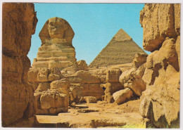 AK 198189 EGYPT - Giza - The Great Sphinx And The Pyramid Of  Kephren - Sphynx